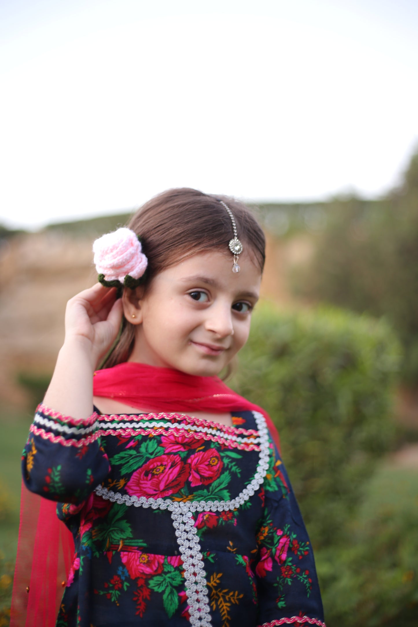 Noor-E-Shab - Floral print embellished Set 3 pc