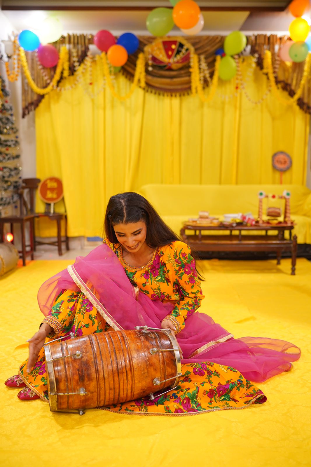 Mustard Gharara Set