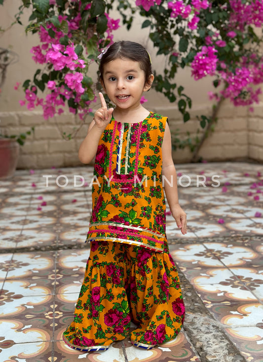 Serah Mustard Gharara Set
